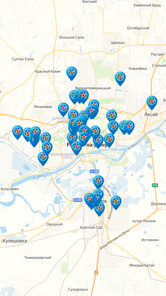 Карта новостроек Ростовской области