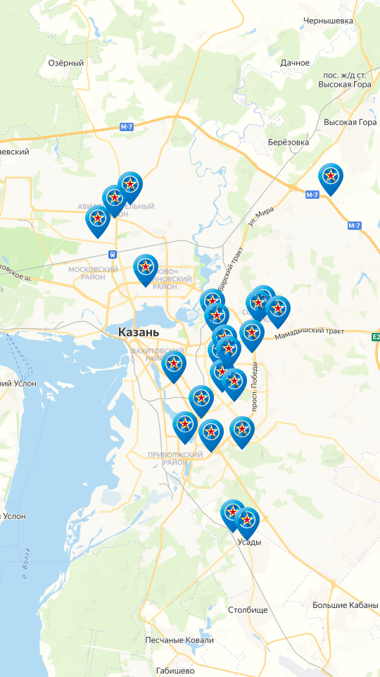 Карта новостроек Казани