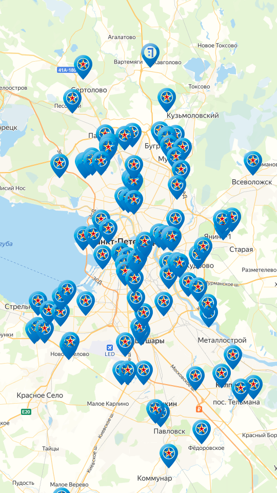Карта новостроек СПб