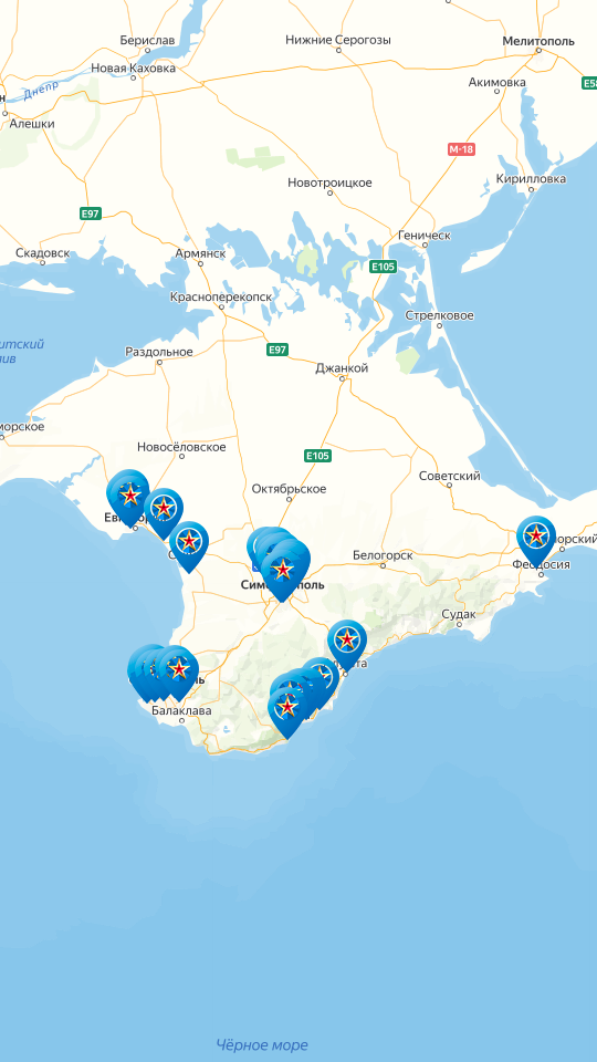 Карта новостроек Крыма